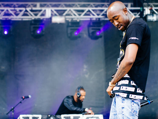 Madlib & Freddie Gibbs played to a sold out crowd under stormy skies on Sunday at Pitchfork Music Festival, July 19, 2015.