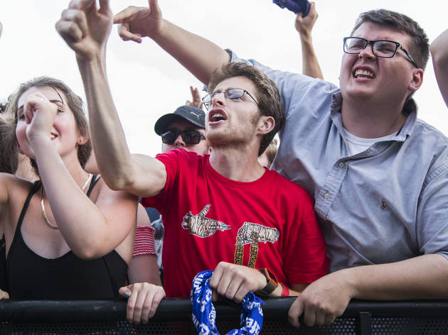 Attendees showed up prepared for a day of rain and music on Sunday at Pitchfork Music Festival, July 19, 2015.