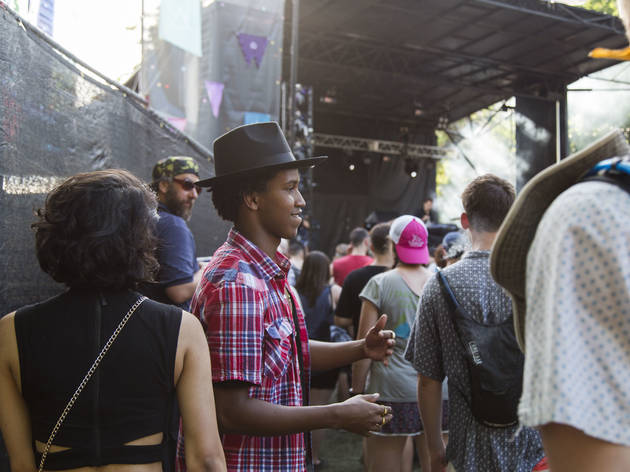 Attendees showed up prepared for a day of rain and music on Sunday at Pitchfork Music Festival, July 19, 2015.
