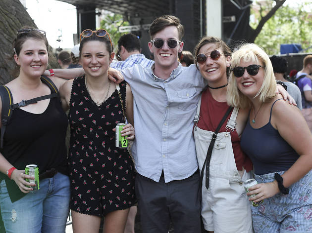 Attendees showed up prepared for a day of rain and music on Sunday at Pitchfork Music Festival, July 19, 2015.