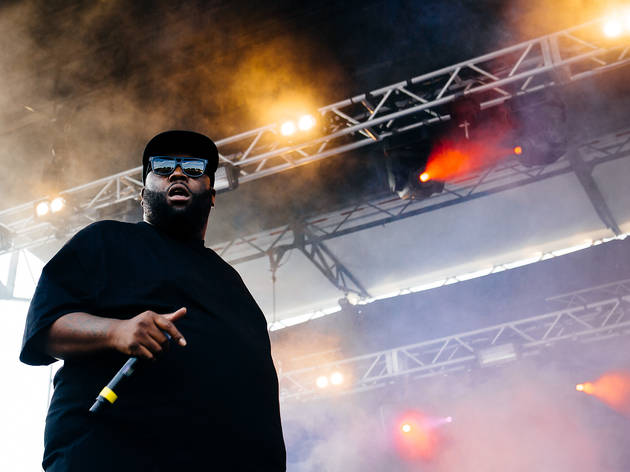 Run The Jewels played to a sold out crowd under stormy skies on Sunday at Pitchfork Music Festival, July 19, 2015.