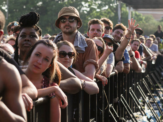Attendees showed up prepared for a beautiful day of music on Sunday at Pitchfork Music Festival, July 19, 2015.