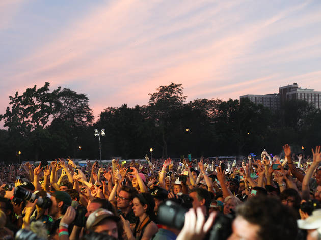 Attendees showed up prepared for a beautiful day of music on Sunday at Pitchfork Music Festival, July 19, 2015.