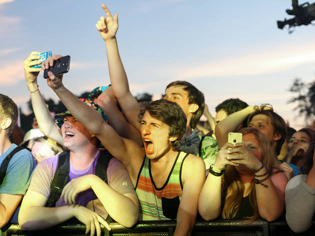 Attendees showed up prepared for a beautiful day of music on Sunday at Pitchfork Music Festival, July 19, 2015.