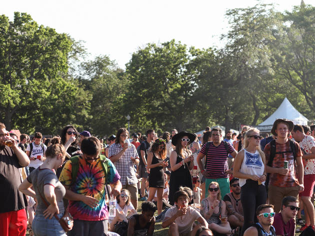 Attendees showed up prepared for a beautiful day of music on Sunday at Pitchfork Music Festival, July 19, 2015.