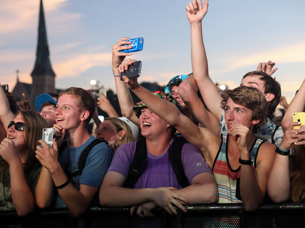 Attendees showed up prepared for a beautiful day of music on Sunday at Pitchfork Music Festival, July 19, 2015.