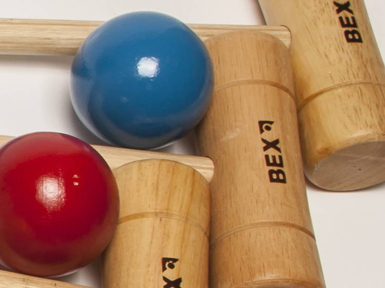 Wooden croquet set