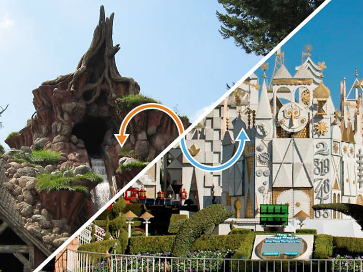 Disneyland ride: Splash Mountain / it’s a small world