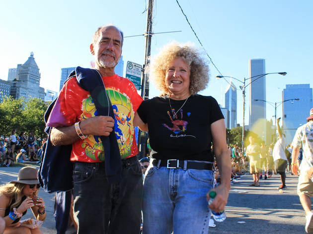 Thousands of attendees crowded into Grant Park to see bands during the first day of the Lollapalooza on July 31, 2015.