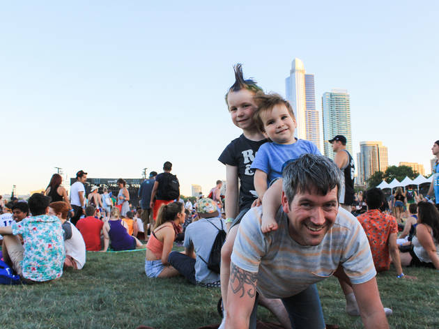 Thousands of attendees crowded into Grant Park to see bands during the first day of the Lollapalooza on July 31, 2015.