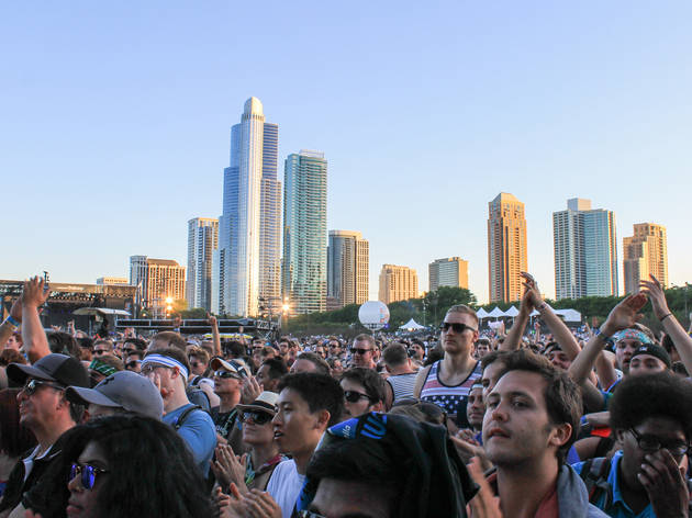 Thousands of attendees crowded into Grant Park to see bands during the first day of Lollapalooza on July 31, 2015.