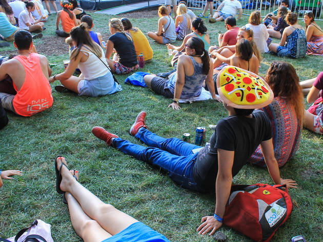 Thousands of attendees crowded into Grant Park to see bands during the first day of Lollapalooza on July 31, 2015.