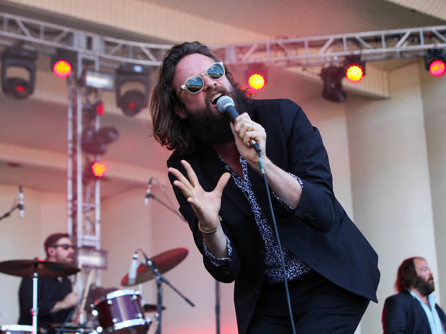 Father John Misty played to an enthusiastic audience during the first day of Lollapalooza on July 31, 2015.