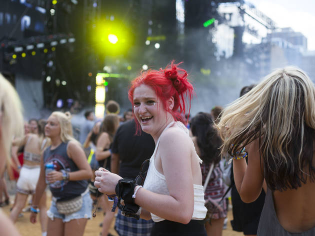 Thousands of attendees crowded into Grant Park to see bands during the first day of Lollapalooza on July 31, 2015.