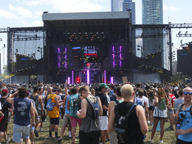 Thousands of attendees crowded into Grant Park to see bands during the first day of Lollapalooza on July 31, 2015.