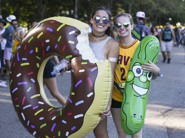 Thousands of attendees crowded into Grant Park to see bands during the first day of Lollapalooza on July 31, 2015.