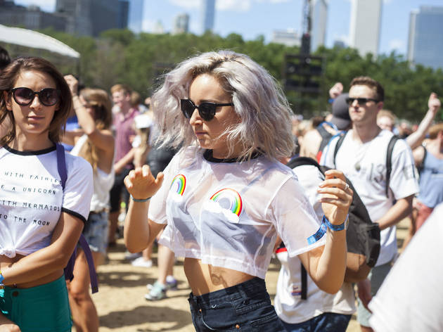 Thousands of attendees crowded into Grant Park to see bands during the first day of Lollapalooza on July 31, 2015.