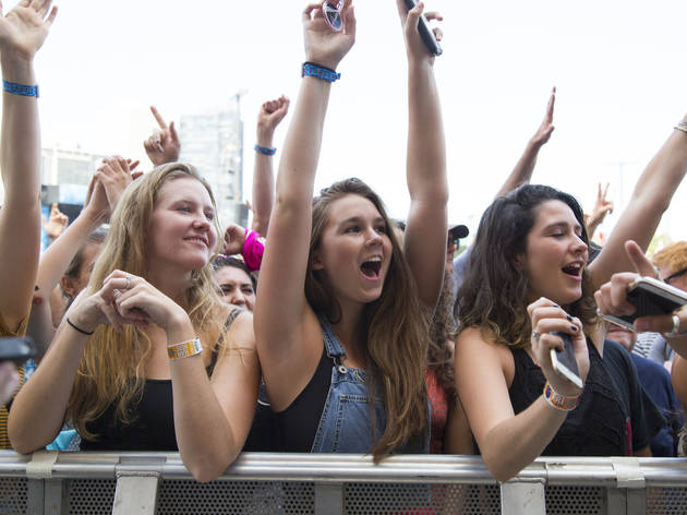 Thousands of attendees crowded into Grant Park to see bands during the first day of Lollapalooza on July 31, 2015.