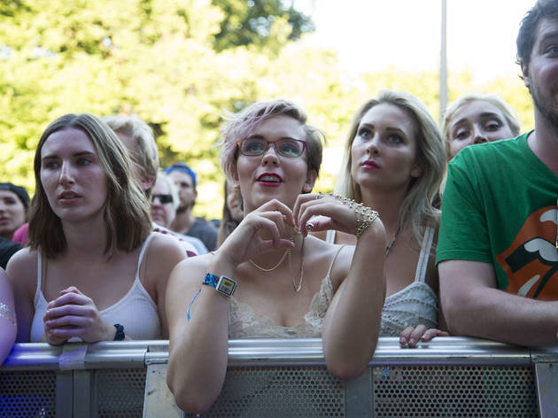 Thousands of attendees crowded into Grant Park to see bands during the first day of Lollapalooza on July 31, 2015.