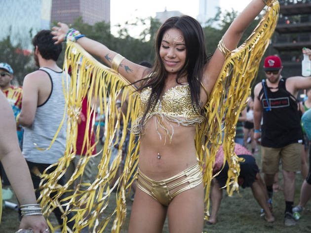 Thousands of attendees crowded into Grant Park to see bands during the first day of Lollapalooza on July 31, 2015.