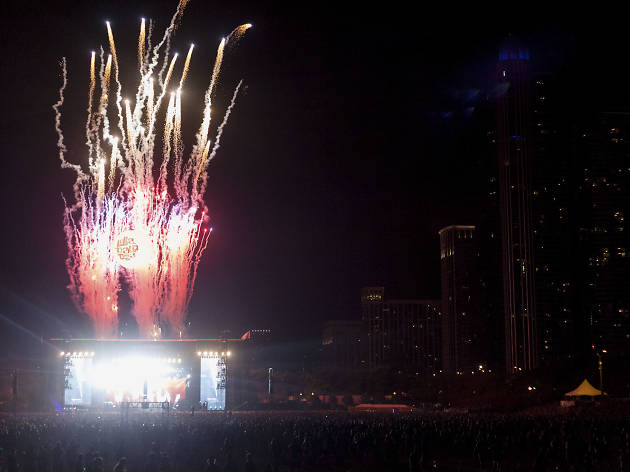 The Weeknd played to an enthusiastic audience during the first day of Lollapalooza on July 31, 2015.