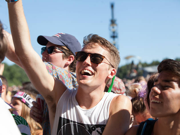 Thousands of attendees crowded into Grant Park to see bands during the first day of Lollapalooza on July 31, 2015.