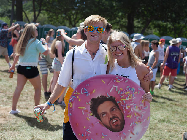 Thousands of attendees crowded into Grant Park to see bands during the first day of Lollapalooza on July 31, 2015.