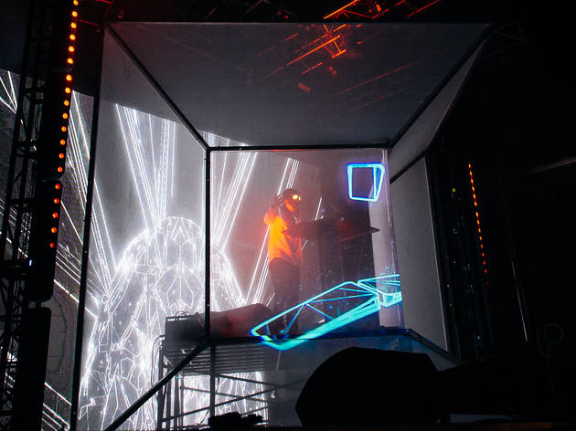 Flying Lotus played to an enthusiastic audience during the first day of Lolllapalooza on July 31, 2015.
