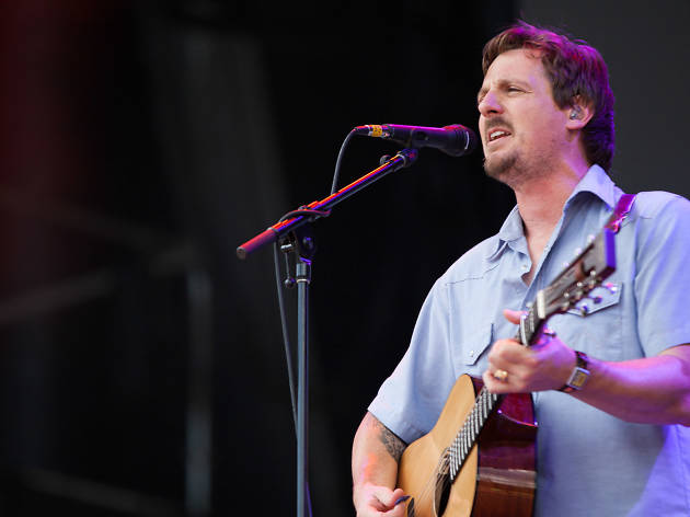 Sturgill Simpson turned in a set in front of a crowd of thousands at Lollapalooza on August 1, 2015.