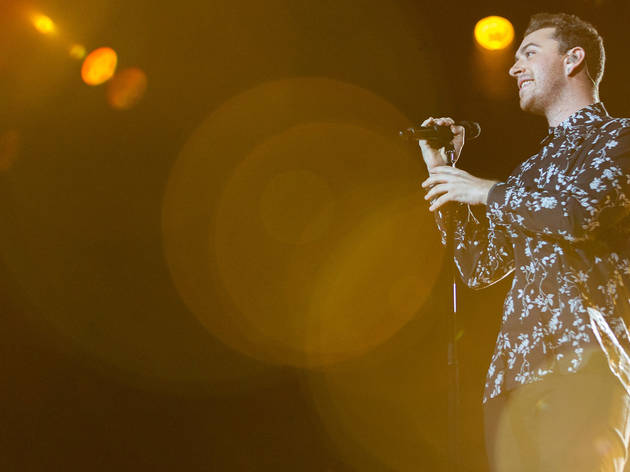 Sam Smith turned in a set in front of a crowd of thousands at Lollapalooza on August 1, 2015.
