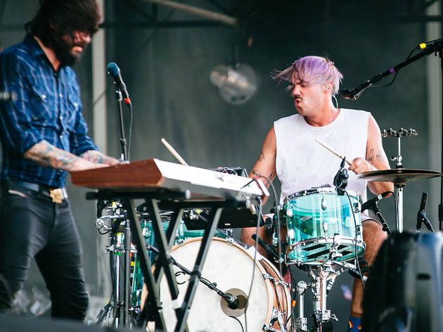 Death From Above 1979 turned in a set in front of a crowd of thousands at Lollapalooza on August 1, 2015.