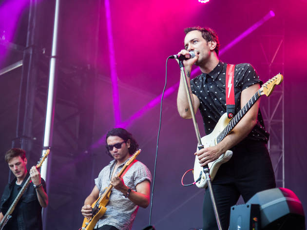 Albert Hammond Jr. hit the stage in Grant Park on the final day of Lollapalooza on August 2, 2015.