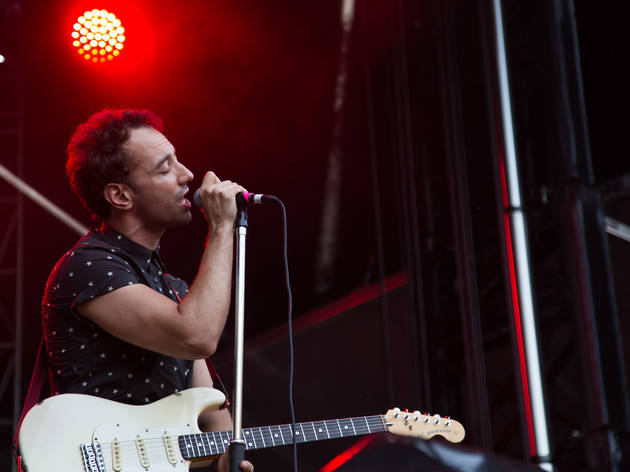Albert Hammond Jr. hit the stage in Grant Park on the final day of Lollapalooza on August 2, 2015.