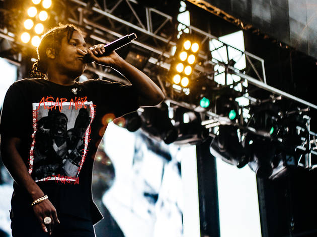 A$AP Rocky hit the stage in Grant Park on the final day of Lollapalooza on August 2, 2015.