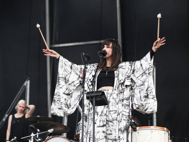 Of Monsters and Men hit the stage in Grant Park on the final day of Lollapalooza on August 2, 2015.