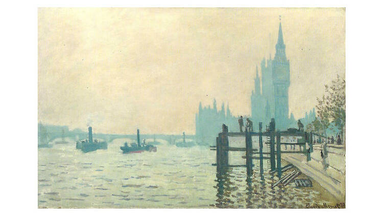 'The Thames Below Westminster', 1871, by Claude Monet