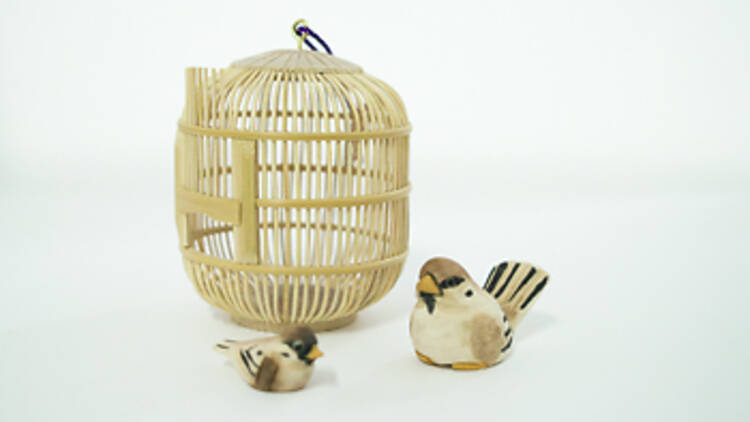 Bamboo birdcage