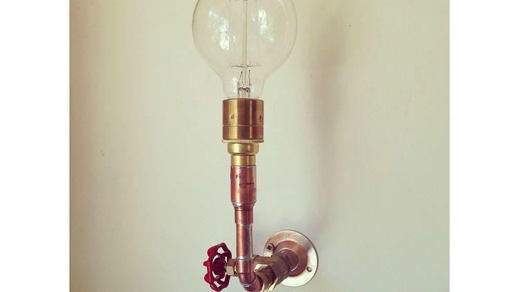 Copper Pipe Industrial Wall Light