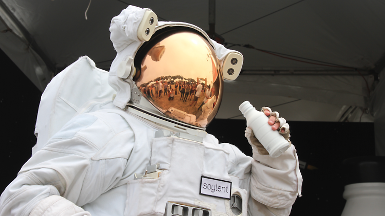 The Soylent astronaut at Outside Lands 2015.