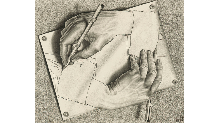 MC Escher: 'Drawing Hands', 1948. © The M.C. Escher Company BV -Baarn-the Netherlands 