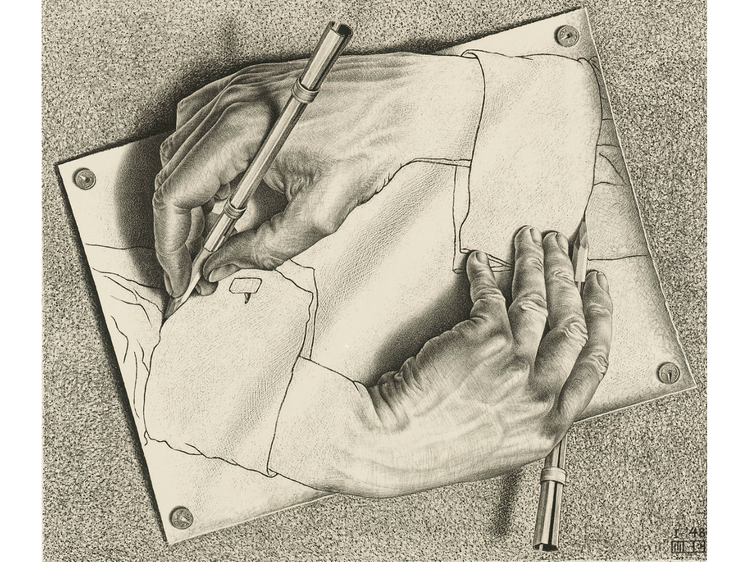 MC Escher: 'Drawing Hands', 1948. © The M.C. Escher Company BV -Baarn-the Netherlands 