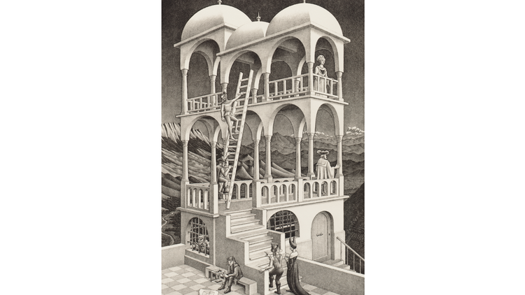 MC Escher: 'Belvedere', 1958. © The M.C. Escher Company BV -Baarn-the Netherlands