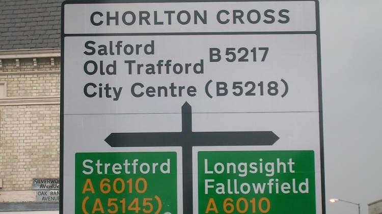 Chorlton Cross sign