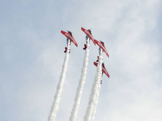 North Avenue Beach was the perfect place to watch aerial acrobatics at the Chicago Air and Water Show on August 15, 2015.
