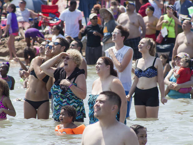 North Avenue Beach was the perfect place to watch aerial acrobatics at the Chicago Air and Water Show on August 15, 2015.