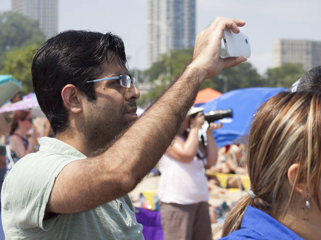 North Avenue Beach was the perfect place to watch aerial acrobatics at the Chicago Air and Water Show on August 15, 2015.