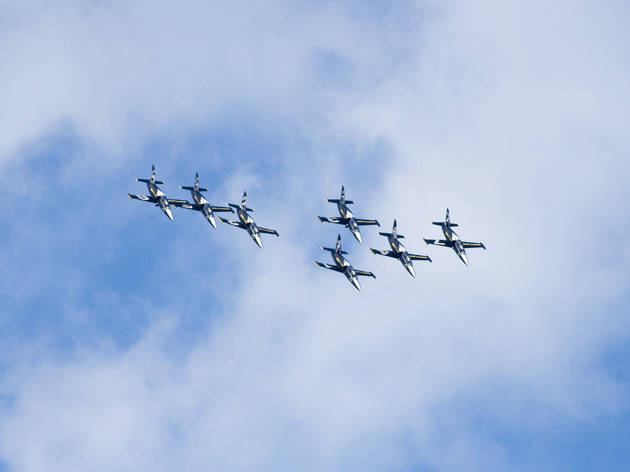 North Avenue Beach was the perfect place to watch aerial acrobatics at the Chicago Air and Water Show on August 15, 2015.