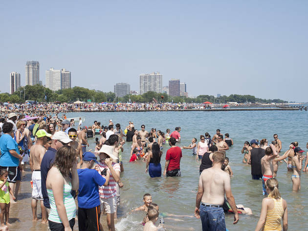 North Avenue Beach was the perfect place to watch aerial acrobatics at the Chicago Air and Water Show on August 15, 2015.