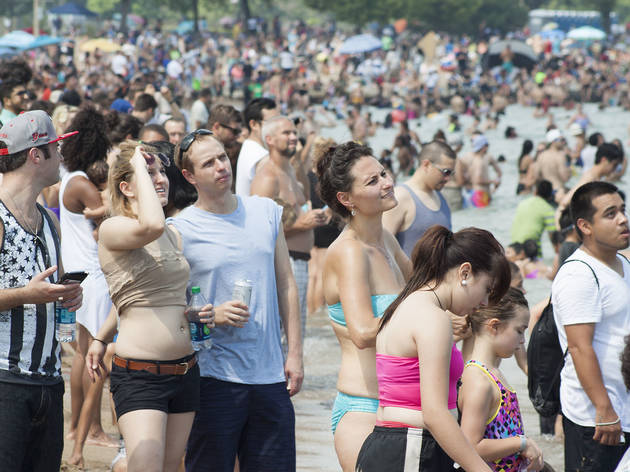 North Avenue Beach was the perfect place to watch aerial acrobatics at the Chicago Air and Water Show on August 15, 2015.