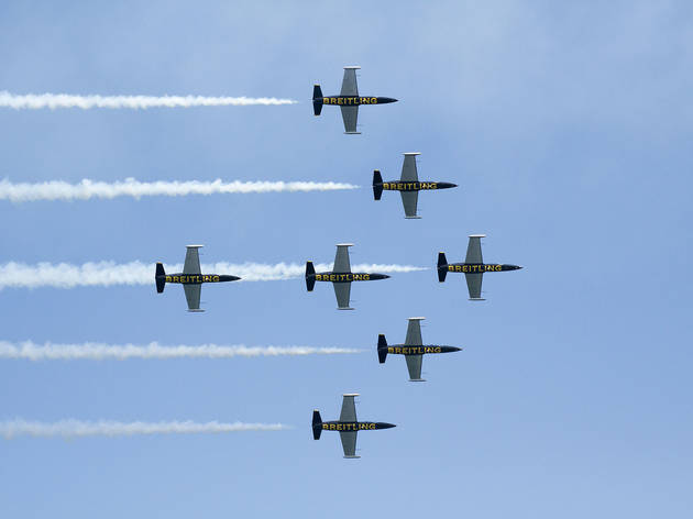North Avenue Beach was the perfect place to watch aerial acrobatics at the Chicago Air and Water Show on August 15, 2015.